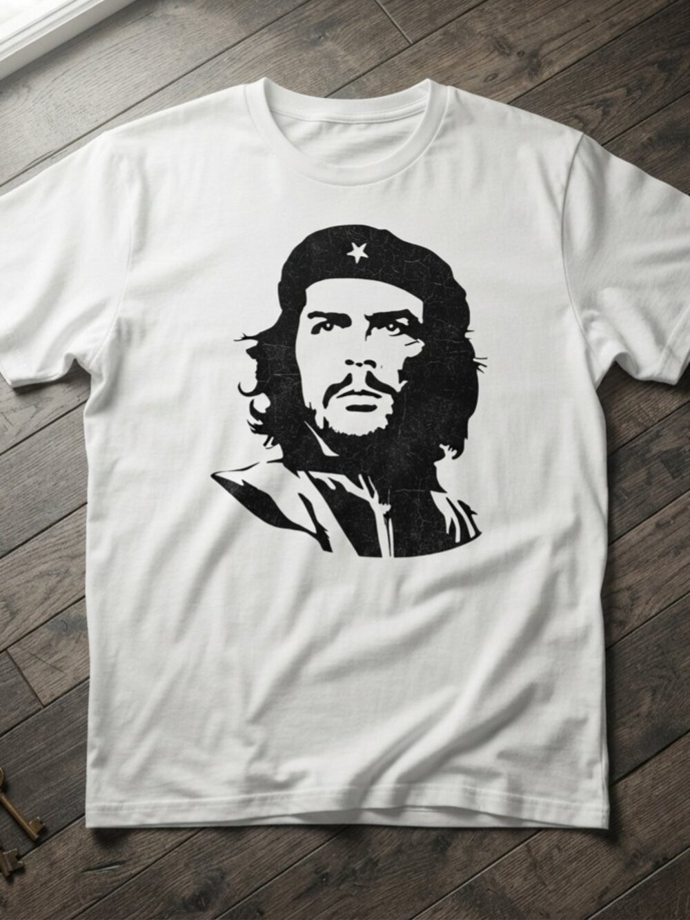 Che Guevara White Graphic T-Shirt Classic Revolutionary Portrait Tee